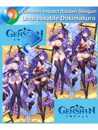 Genshin Impact Raiden Shogun Undressable Dakimakura Hugging Body Pillow Cover