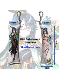 Genshin Impact Xianyun Mini Dakimakura Keychain Phone Strap