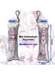 Blue Archive Shirasu Azusa Swimsuit Ver. Mini Dakimakura Keychain Phone Strap