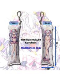 Blue Archive Shirasu Azusa Swimsuit Ver. Mini Dakimakura Keychain Phone Strap
