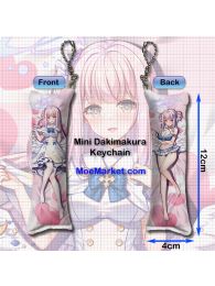 Blue Archive Misono Mika Mini Dakimakura Keychain Phone Strap