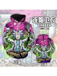 Rick and Morty Color Pullover Hoodie Sweatshirt