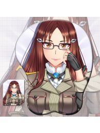 Valkyria Chronicles 4 Minerva Victor 3D Wrist Rest Oppai Mouse Pad