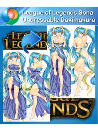 League of Legends Sona Undressable Dakimakura Hugging Pillow Cover